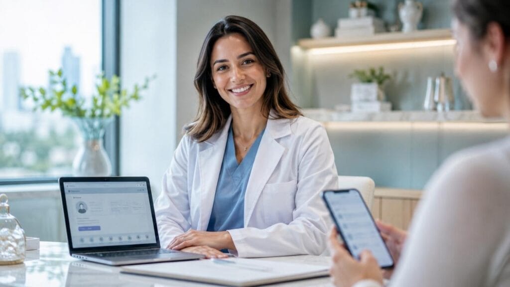 Fácilite suas informações como médico.