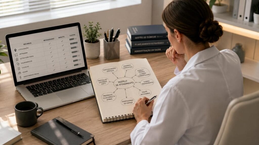 Modelo de atendimento do consultório.
