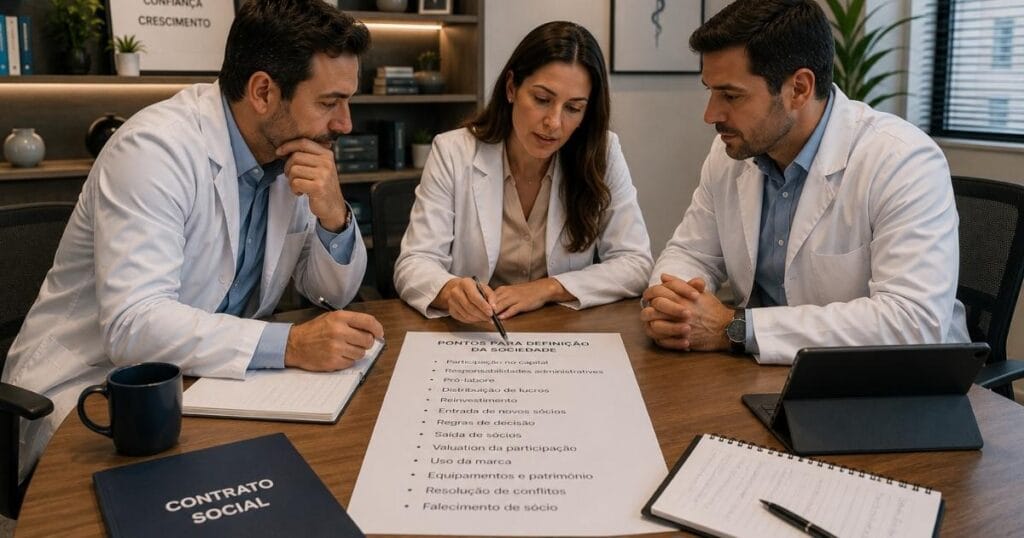 O que deve ser definido antes de abrir uma sociedade médica?