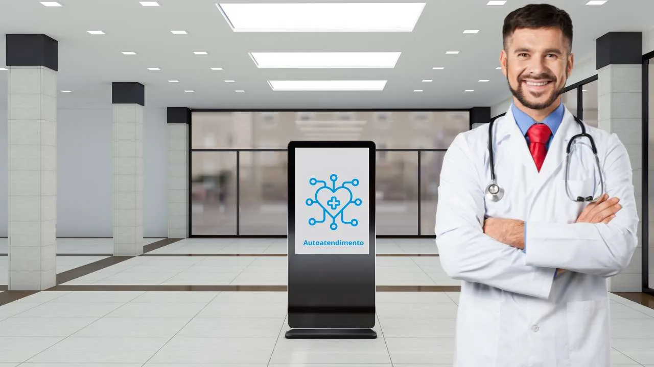 Autoatendimento em consultórios, clínicas e hospitais.