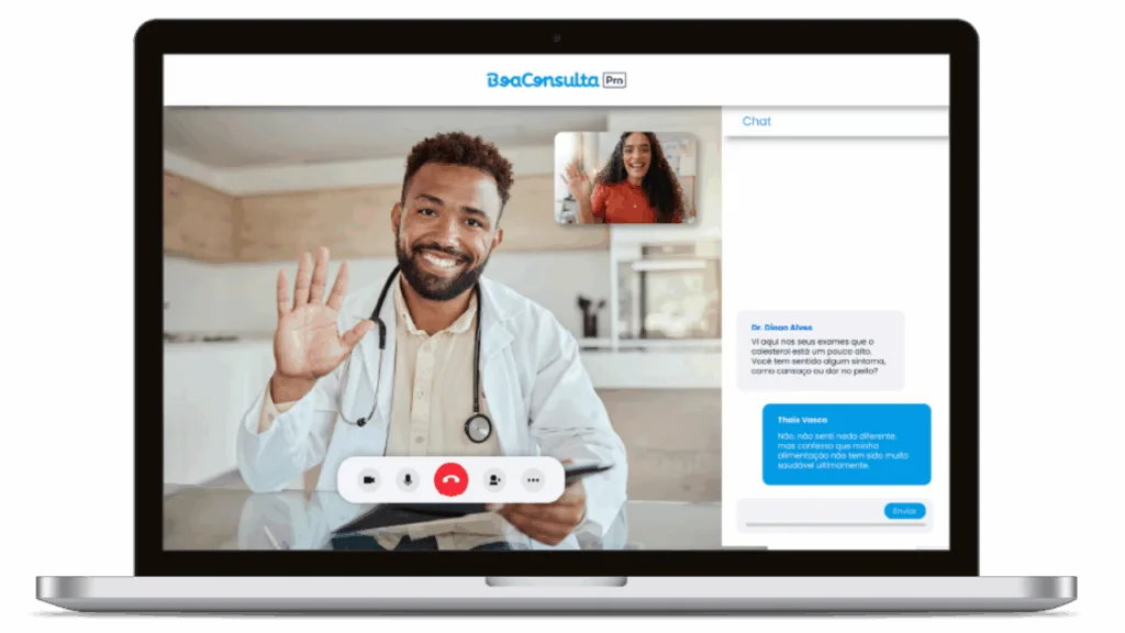Sistema de telemedicina do BoaConsulta.