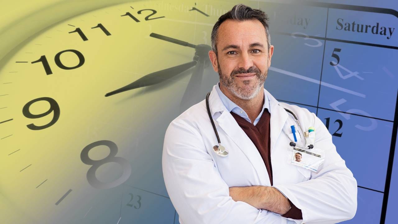 Jornada de trabalho do médico.
