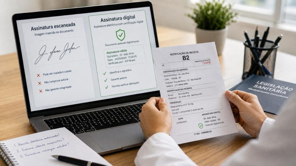 Assinatura digital é o mesmo que assinatura escaneada?