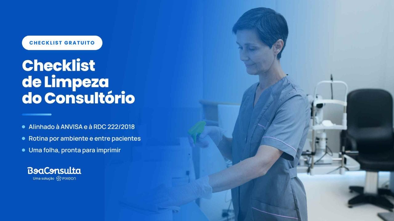 Template Grátis de Checklist de Limpeza do Consultório Modelo ANVISA