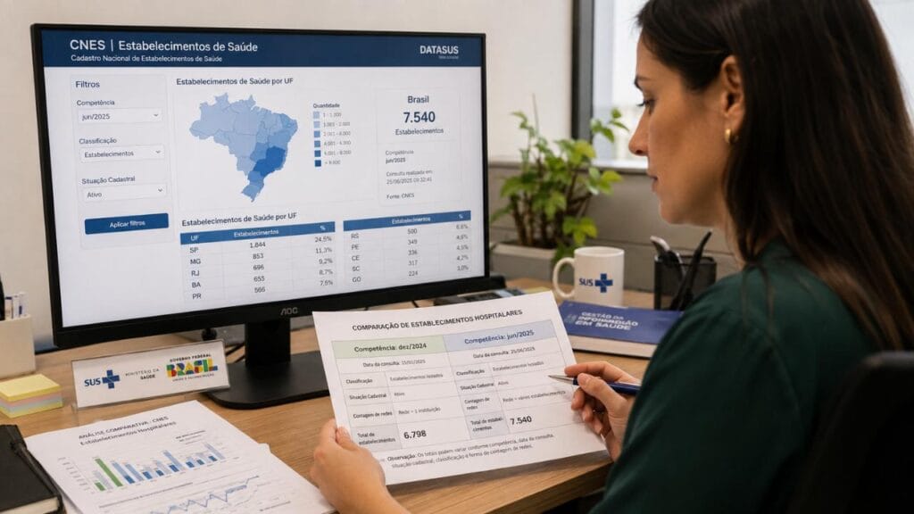 Dados dos hospitais no Brasil.