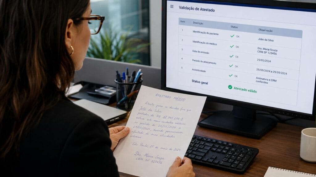 O empregador pode recusar um atestado escrito à mão?
