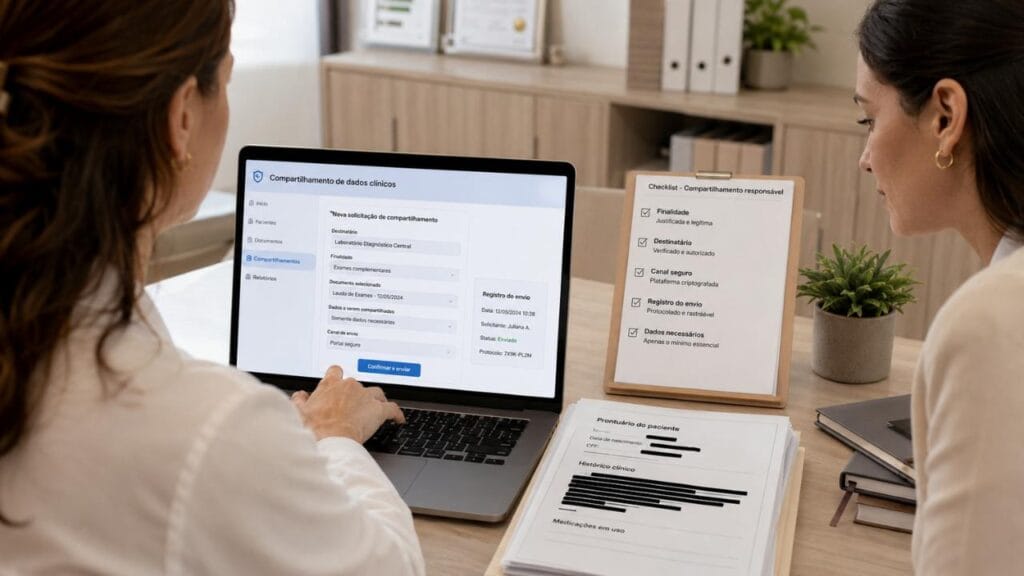 Como organizar o compartilhamento de dados clínicos?