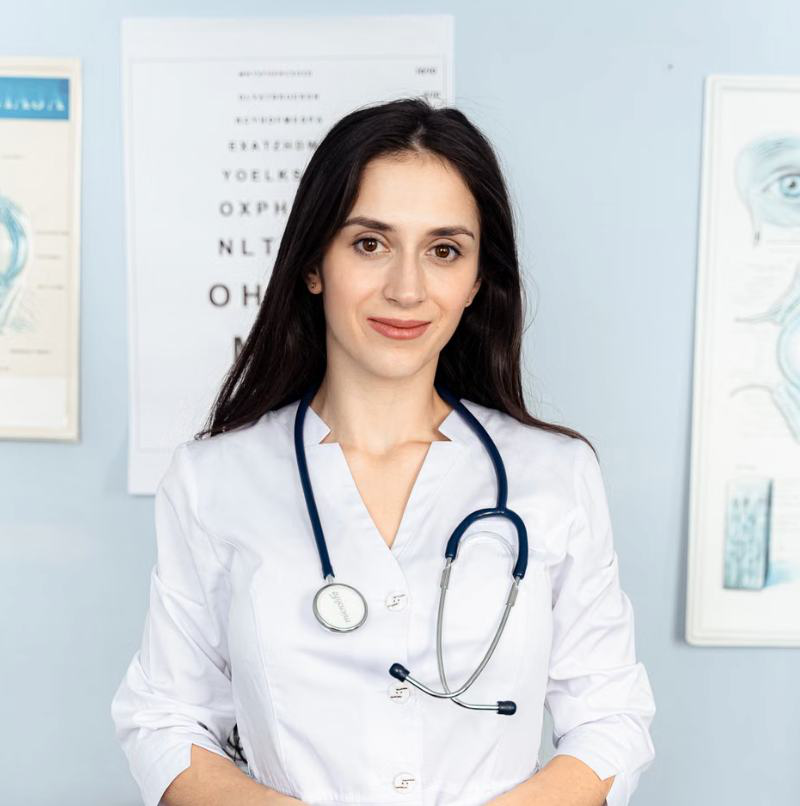 Retrato ilustrativo de uma médica