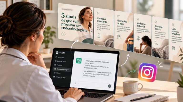 Como Criar Carrosséis para Instagram com ChatGPT para Médicos e Clínicas.
