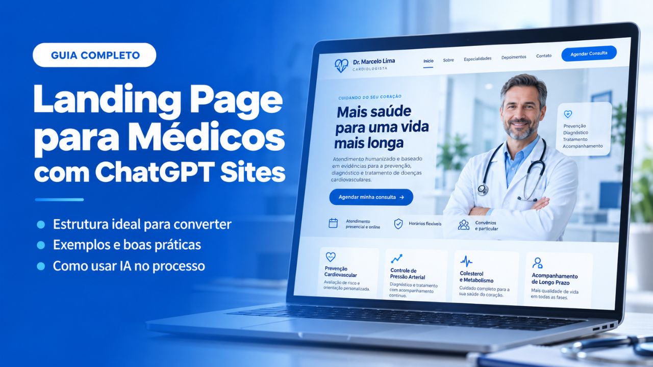 Landing Page para Médicos com ChatGPT Sites: Guia Completo